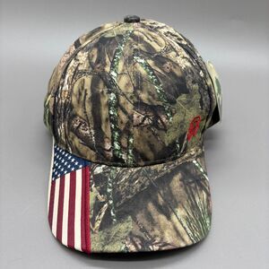 Mossy Oak Outdoor Cap Camo Snapback Hat USA Flag Wreaths Across America Hunting